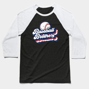 Retro Baseball Brother Red White Blue Baseball T-Shirt